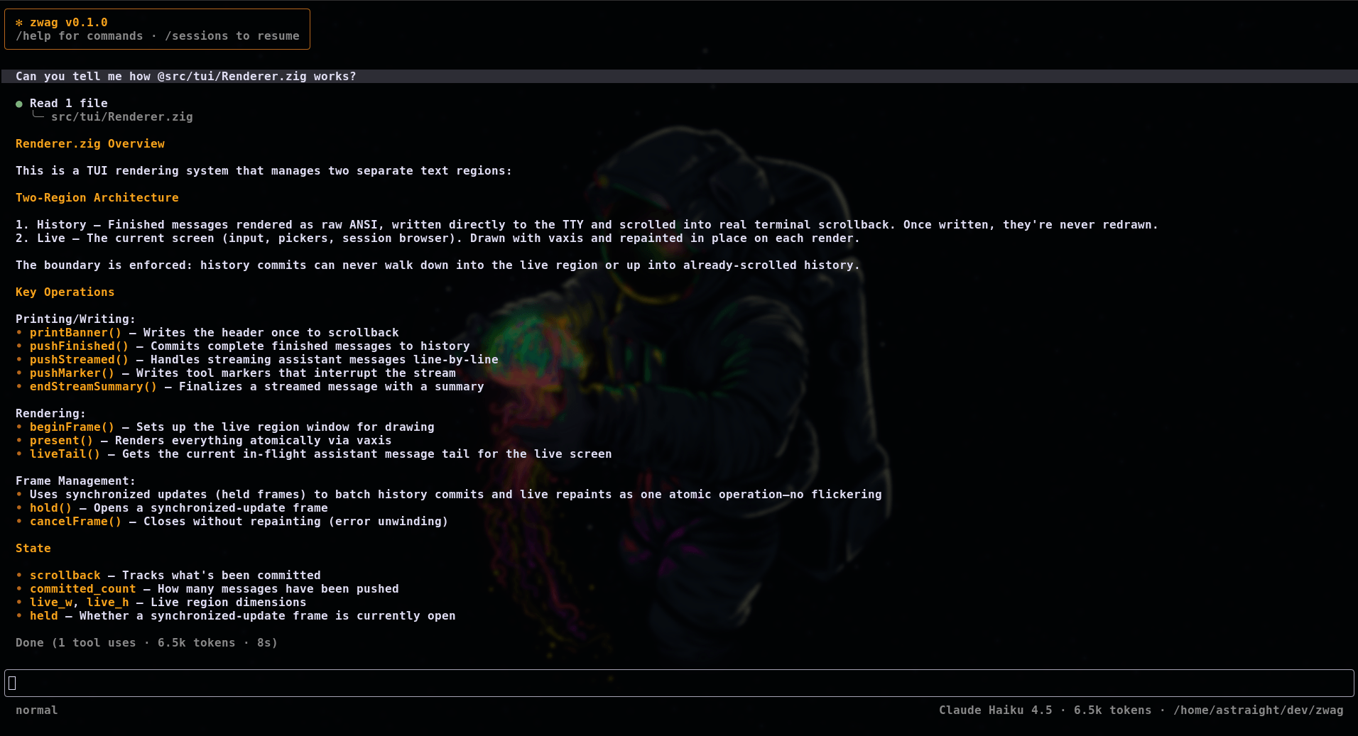 zwag renderer architecture explanation