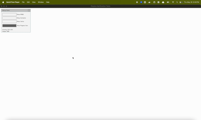 Physics engine collision demo